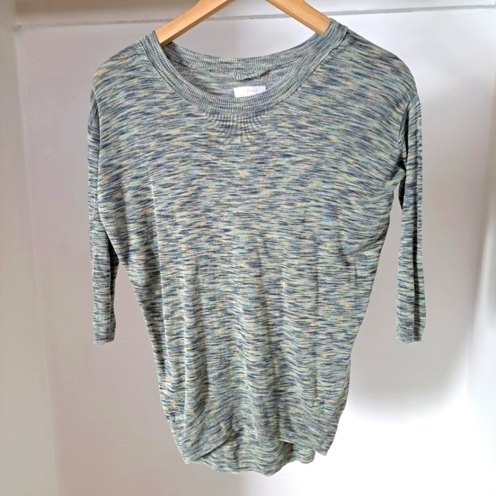 Wilfred | Green speckled half sleeve sweater